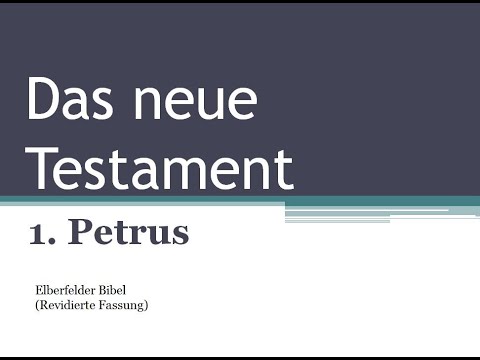1. Petrus (ganzes Buch) - Elberfelder Bibel