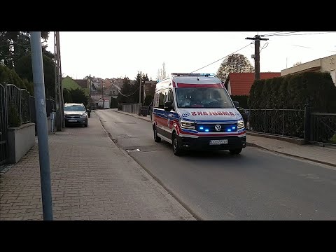 Odjazd Alarmowy Amublansu P - ze spadku saturacji DO118 - SPR Oleśnica - Volkswagen Crafter