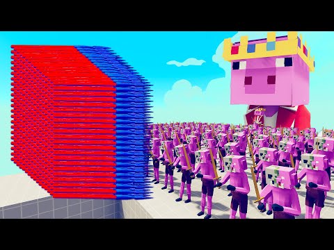 100x MINECRAFT PIGLIN + KING vs EVERY GOD | Totally Accurate Battle Simulator