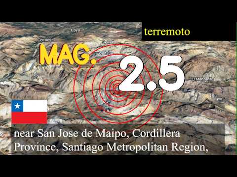 Terremoto cerca de San José de Maipo, Provincia de Cordillera, Región Metropolitana de Santiago, Ch