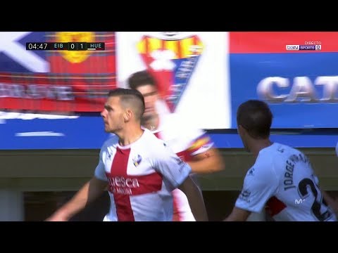 Golazo de Alex Gallar en el SD Eibar 1 - SD Huesca 2 | Audio: Miguel Angel Roman 2018-2019 HD