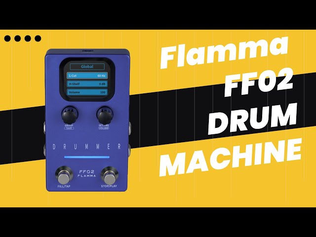 Vídeo relacionado con FLAMMA FF02 - Pedal de guitarra para máquina de tambor, 121 ranuras de tambor, 11 géneros musicales, ritmo personalizable, E/S estéreo para uso en vivo y estudio