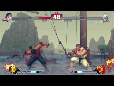 SF4: Stevercakes (El Fuerte) vs TYFE11 (Ryu) Match 1