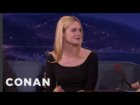 Elle Fanning Had Her First Kiss On Camera | CONAN on TBS