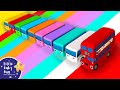 10 Little Buses On A Boat Wheels On The BUS Songs Nursery Rhymes For Kids