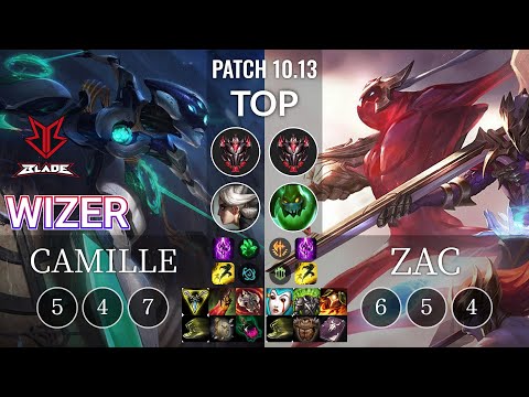 BRB Wizer Camille vs Zac Top - KR Patch 10.13