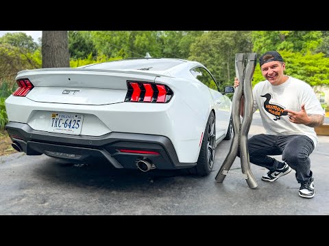 LOUDER!! Installing DOUBLE X-PIPE on 2024 Mustang GT but didn't EXPECT THIS...