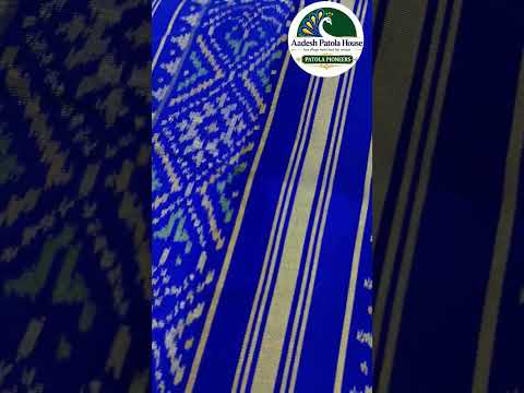 Royal Blue Selari Border Manekchowk Motifs Single Ikat Patola Saree 6 Ply Silk