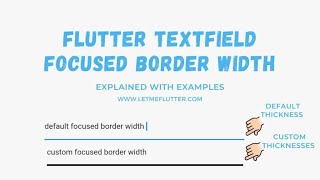 Flutter Textfield Focused Border Width Customization | Flutter Tutorial | Flutter Widgets