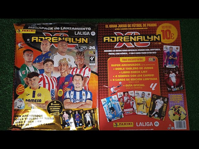 Vídeo relacionado con Panini Adrenalyn LaLiga 2025-26, Megapack Edición Básica con 16 sobres adiciones, Álbum Premium con Cartas Exclusivas, Trading Card Game y Deckbox de Regalo para repetidas