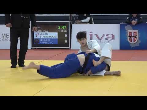 Vukan Stanimirović RAK Mihajlo Anđelović JED 1:0 -73kg #PrvenstvoSrbijeSeniori2022