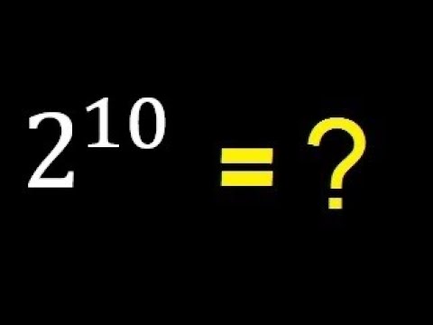2 elevado a la 10 . 2^10 , numero con exponente