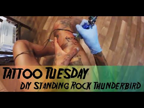 Tattoo Tuesday: Standing Rock Thunderbird DIY Leg Tattoo