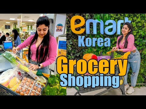 Grocery shopping in korea / අපිත් එක්ක  ගෙදරට බඩු ගන්න යමු