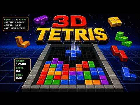 🎮 3D Tetris (NES) – Classic Puzzle Challenge! 🧩🔥