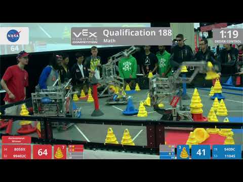 2018 VRC Math Q188 - 8059X 99402C vs 9409C 1104S - 131 to 58