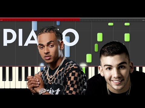 Ozuna Una Vaina Loca Turizo Piano Midi tutorial Sheet app Cover Karaoke