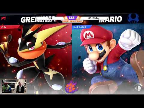 Clemson Smash Series 24 - Losers Semis - Fulk (Greninja) vs. GO | NoTag (Mario) - SSBU