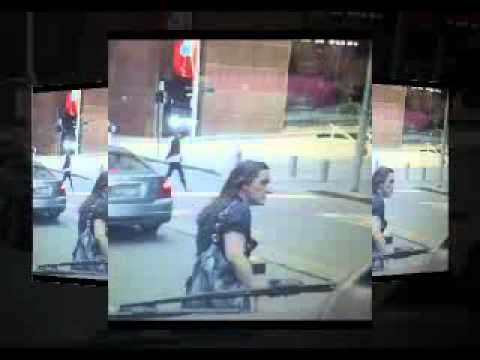 A dangerous walk in front of Sydney Bus