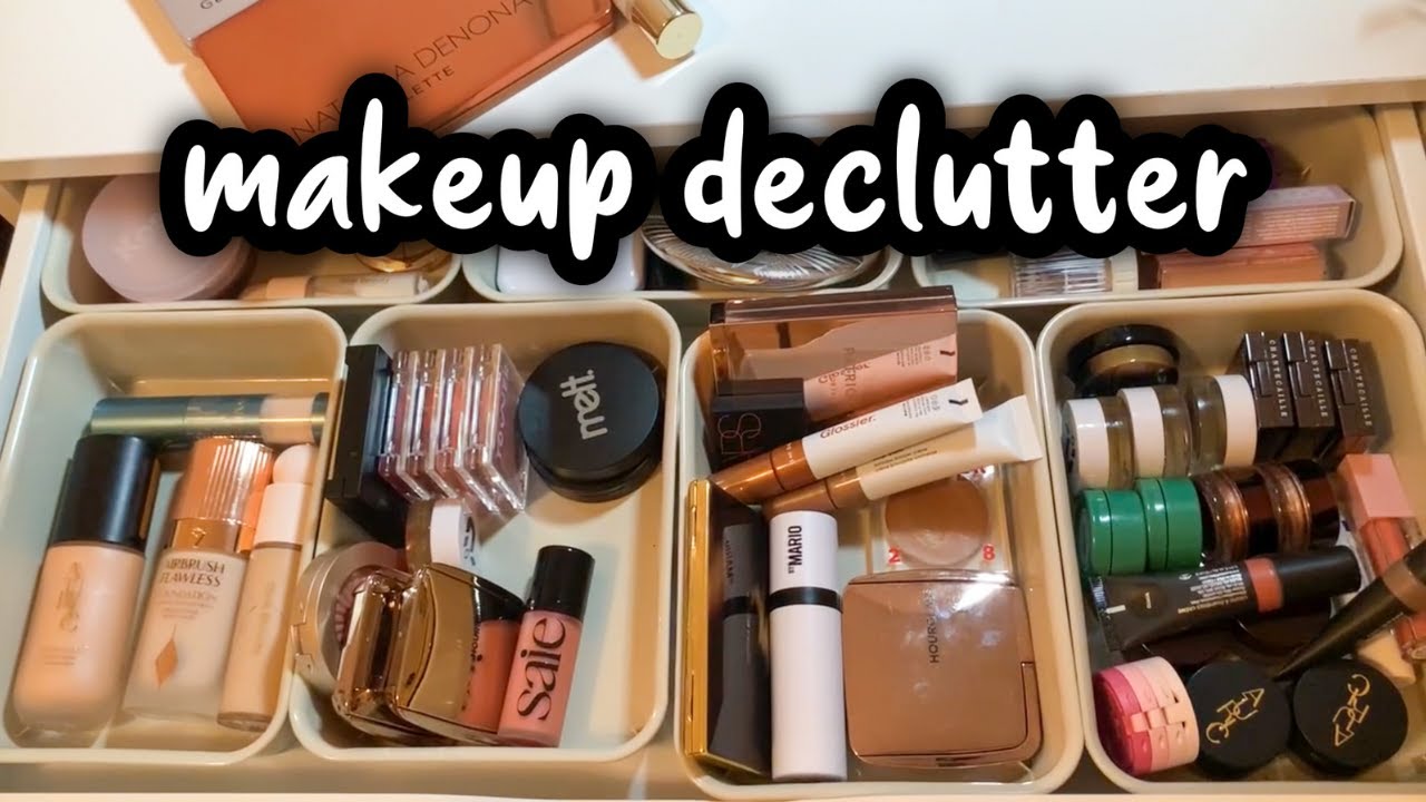 full makeup collection declutter! *realistic*