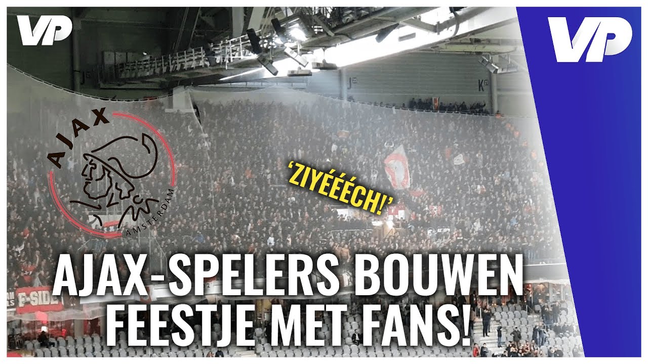 Thumbnail for article: Mooie beelden: Ajax-spelers bouwen feestje met meegereisde fans in Lille