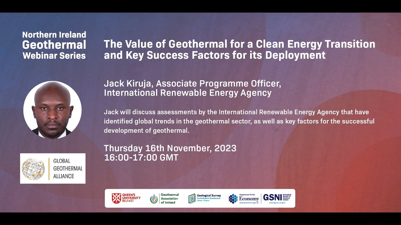 Geothermal Webinars 2023. Webinar 8: The Value of Geothermal for a Clean Energy Transition