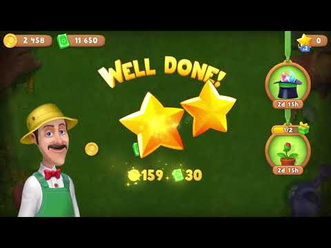 Gardenscapes Level 2169 With No Boosters - Super Hard Level - Bonus Scene With Austin: Do Excavation