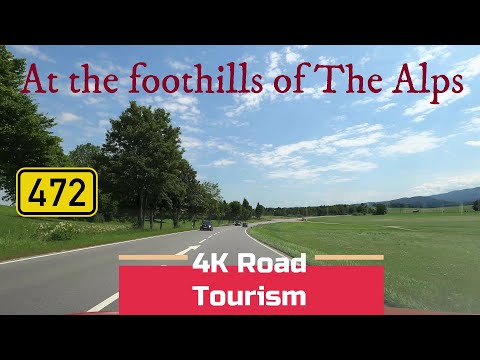 Driving Germany: B472 Bad Tölz - Irschenberg - 4K rolling hills drive at the foothills of The Alps