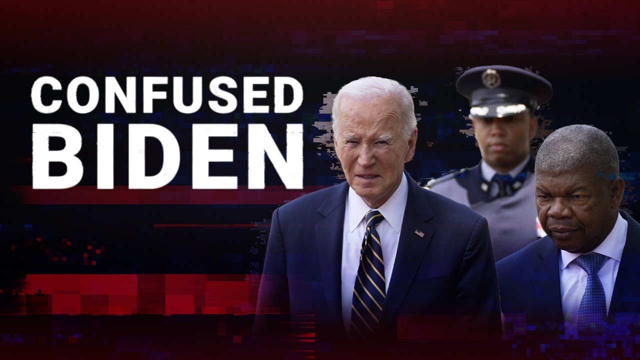 Humiliating moment confused Joe Biden is ‘manhandled like a child’ by the president of Angola