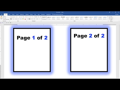 How to Add Page 1 of 2 In Word