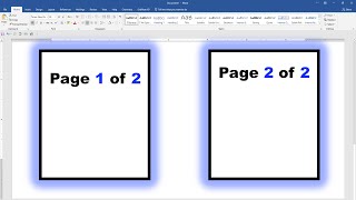How to Add Page 1 of 2 In Word