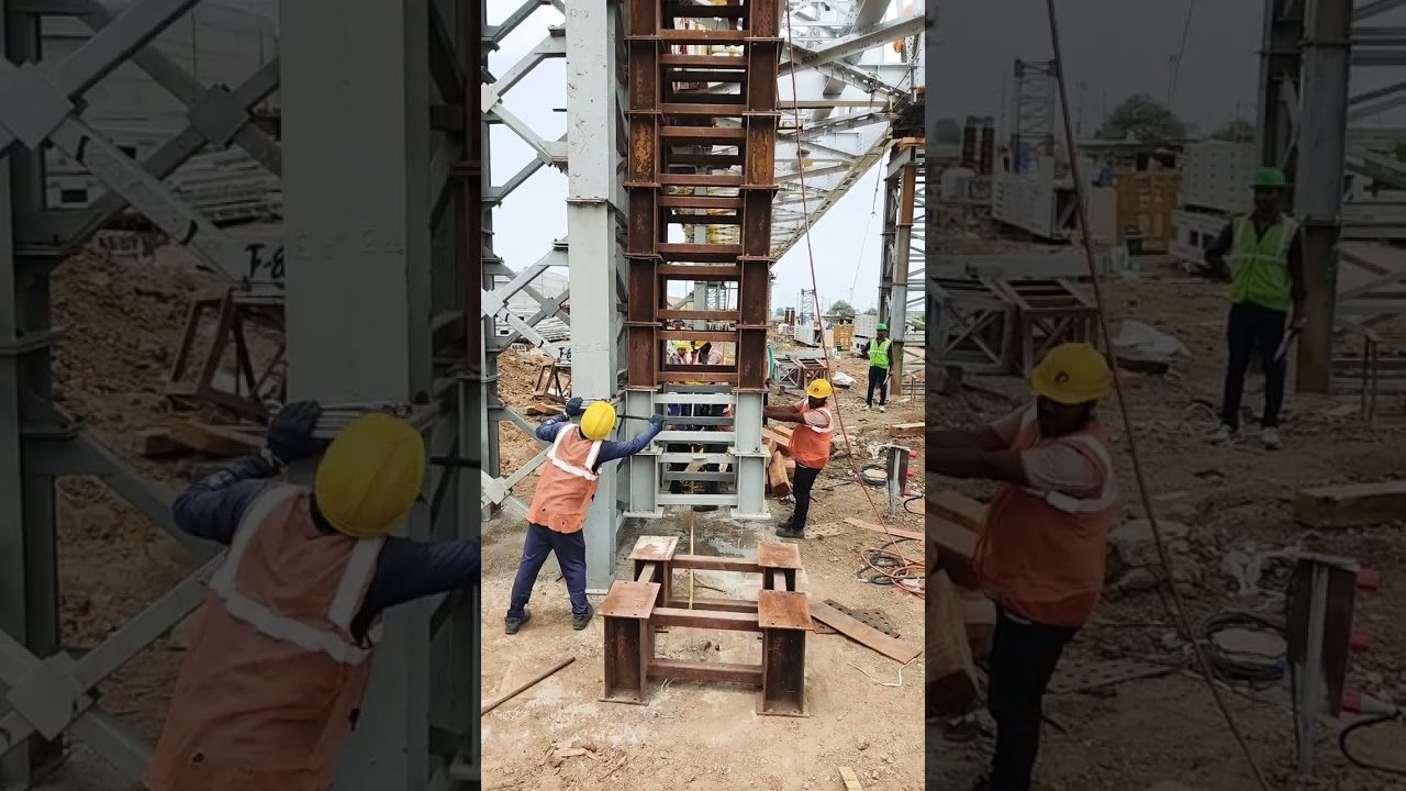 Trestle inserted in Lifting open Web Girder ll