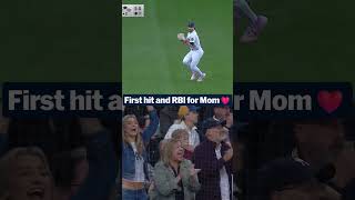 First hit and RBI for Mom ❤️