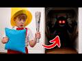 Eva and Little brother are Alone Home! Funny Monster Adventures for Kids for Kids
