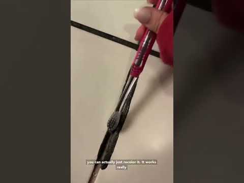 You can recolor grout! Easy DIY grout upgrade on a budget in any color to refresh flooring #shorts