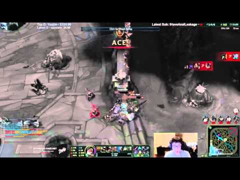 Otter gets creep blocked on Doublelift's stream - League of Legends