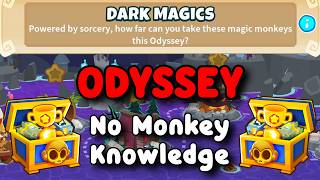 BTD6 Odyssey | No Monkey Knowledge Guide | Hard Mode Tutorial | Dark Magics