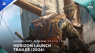 Assassin's Creed Black Flag Resynced - Bande-annonce de lancement Horizon - 4K | PS5