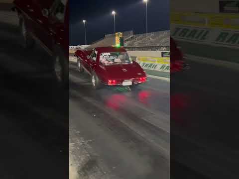 1967 corvette pulling 2nd gear in the air #chevycorvette #dragracing