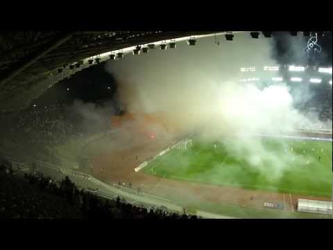 Hajduk - Inter Zaprešić - 30.10.2011. - Bakljada i Dimna zavjesa na Poljudu 1080p HD !
