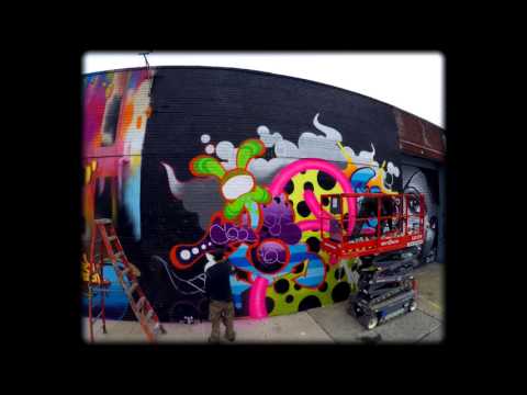 Time-lapse of Giz painting the Time Out New York graffiti cover in Bushwick