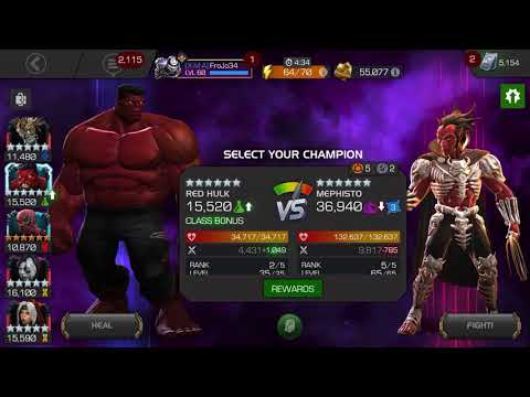Uncollected Future Prometheus Mephisto Boss Solo Red Hulk | Marvel Contest Of Champions