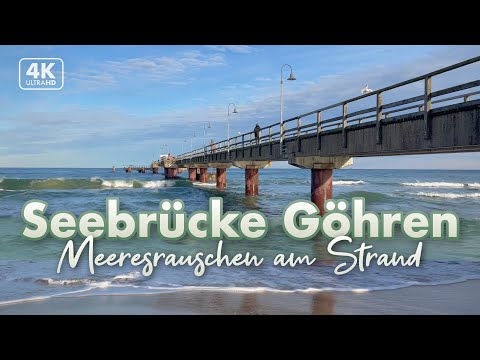 Göhren - Seebrücke, Strand und Wellenrauschen - Rügen Urlaub 2022 (4K Walk / ASMR)