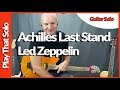 Led Zeppelin - Achilles Last Stand Guitar Lesson Tutorial - Solo