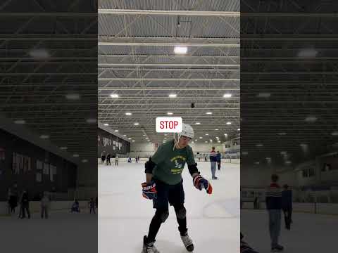 Finally able to stop after practicing for weeks 😮‍💨 #hockey #hockeylife thumbnail