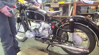 Starting Sequence for a 1961 BMW R50S.