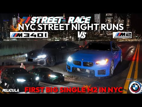 STREET RACING BIG TURBO M2 G87 INSANE ACTION G80 M3 VS G82 M4 M5 VS MK5 M2 VS M340 & MORE RUNS