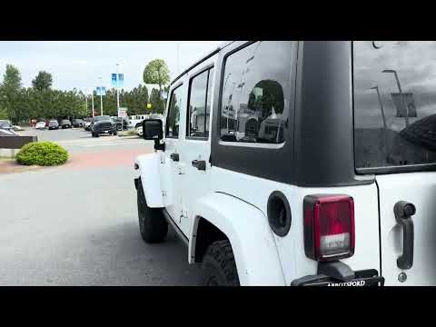 2016 Jeep Wrangler Unlimited 4WD 4dr Sahara in White for sale at Abbotsford Hyundai in Abbotsford, BC