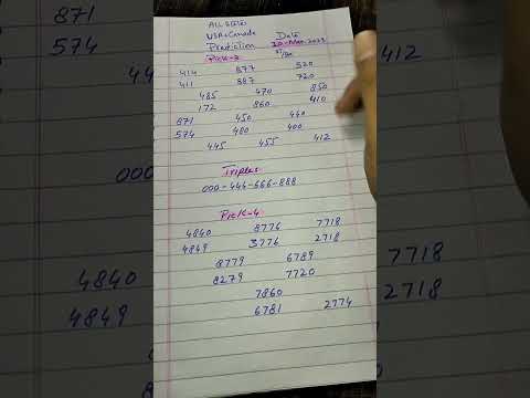 20th March 2023 - Pick3 || Pick4 Lottery prediction for today all states USA and Canada