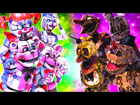 Five Nights at Freddy's VS Sister Location FIGHT MOVIE